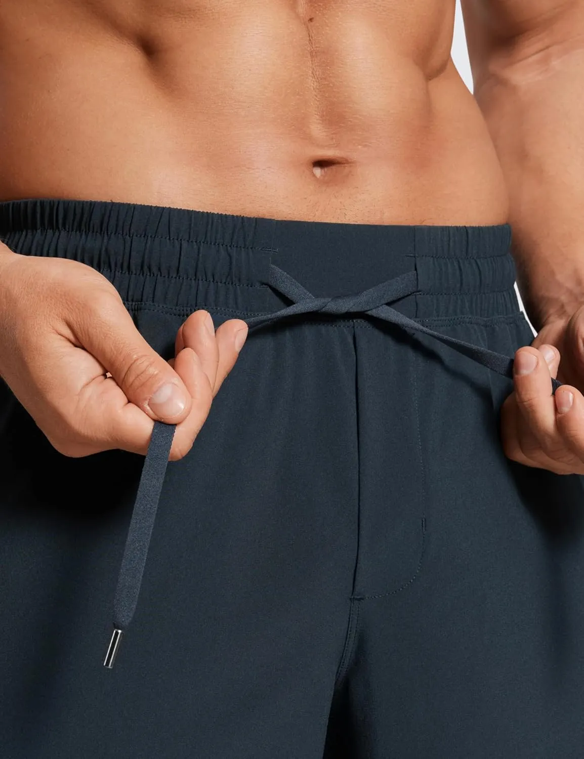 CRZ YOGA Men's Linerless Workout Shorts - 7'' Quick Dry for Running Sports Athletic Gym with Pockets