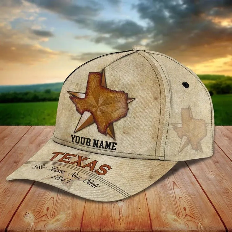 Customized Hand Raising Texas Flag Cap for Man, Texas Pride Hat