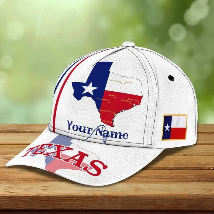 Customized Hand Raising Texas Flag Cap for Man, Texas Pride Hat