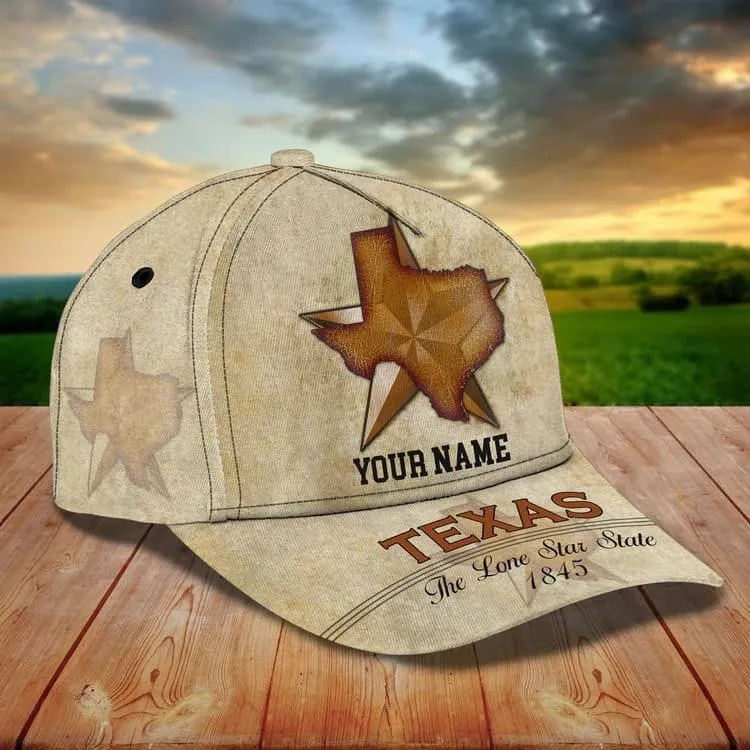 Customized Hand Raising Texas Flag Cap for Man, Texas Pride Hat