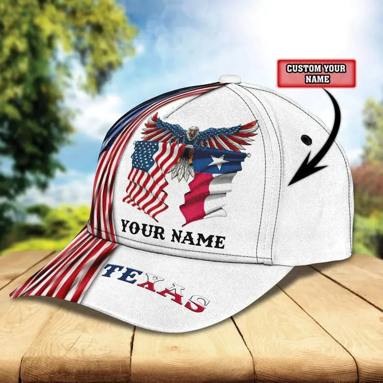 Customized Hand Raising Texas Flag Cap for Man, Texas Pride Hat