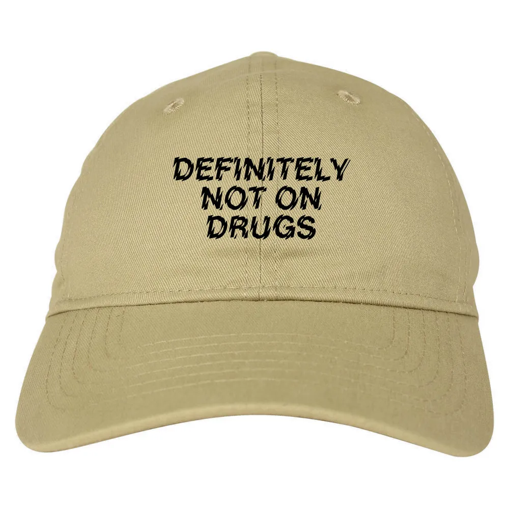 Definitely Not On Drugs Festival Mens Dad Hat Baseball Cap