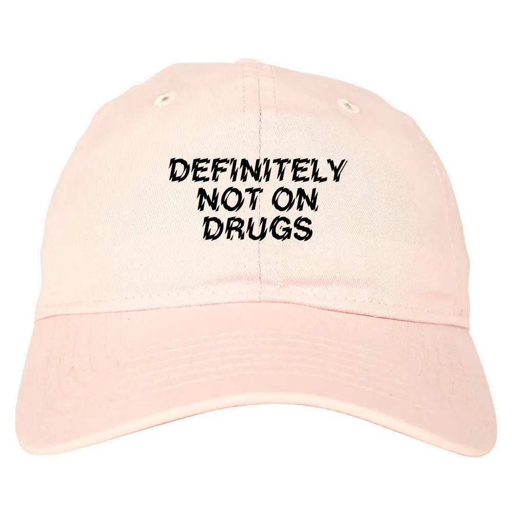 Definitely Not On Drugs Festival Mens Dad Hat Baseball Cap