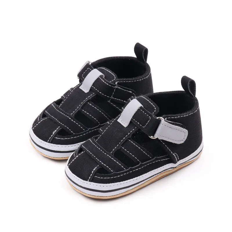 Hollow Design Velcro Closure Booties