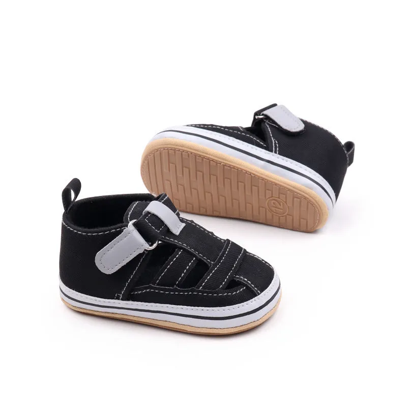 Hollow Design Velcro Closure Booties