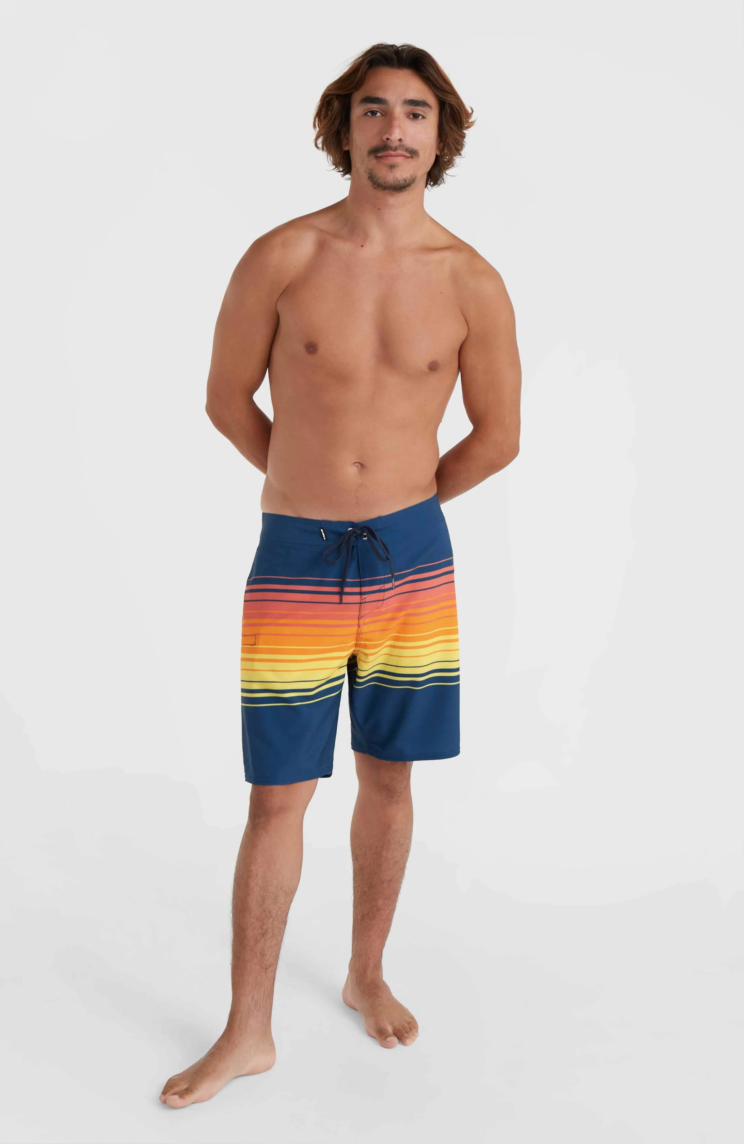 Hyperfreak Heat Stripe Line 19" Boardshorts | Indigo Stripe Panel