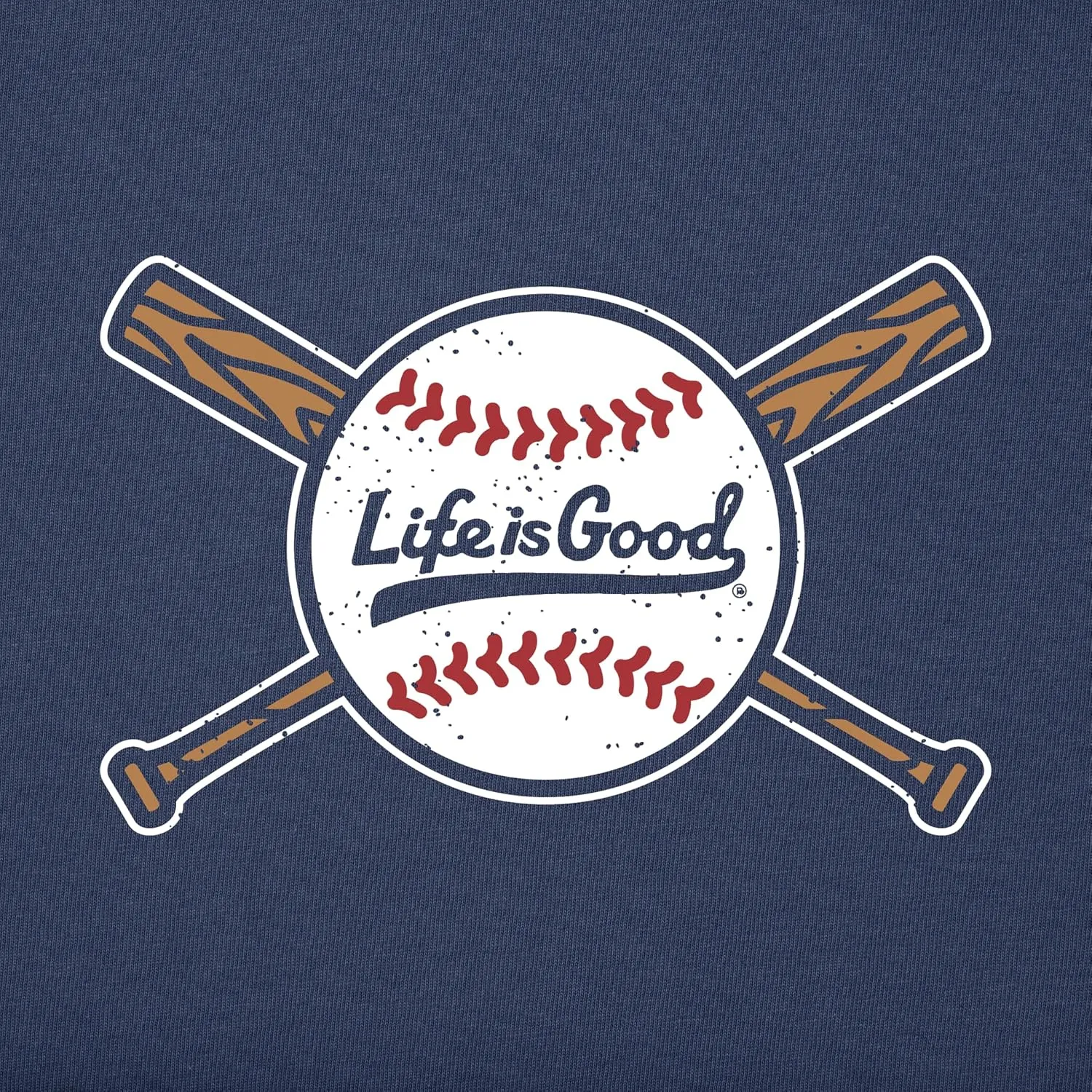 Life is Good Men's Crusher Tee, Short Sleeve Cotton Graphic T-Shirts, Baseball and Bats