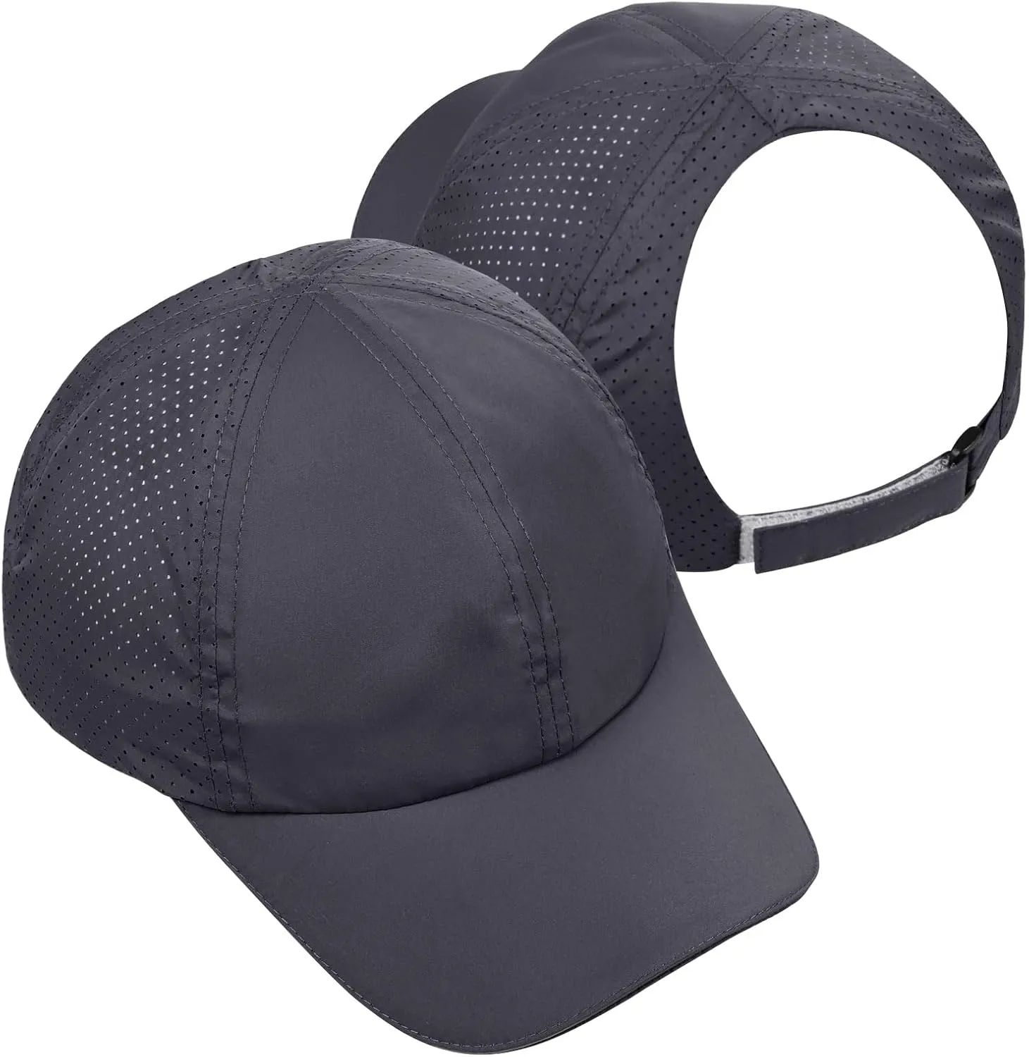 New Upgraded Women Backless Baseball Cap High Ponytail Snapback Curl Caps Adjustable High Messy Bun Ponycap