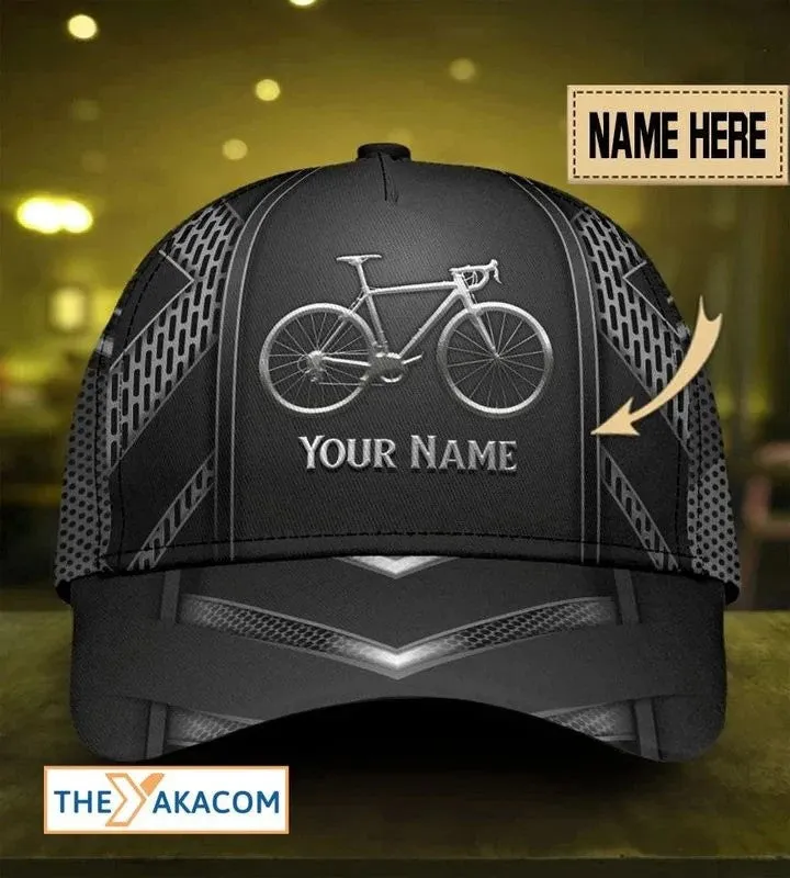Personalized Cycologist Classic Cap, Mountain Bike Pattern Cycling Baseball Cap for Cyclists