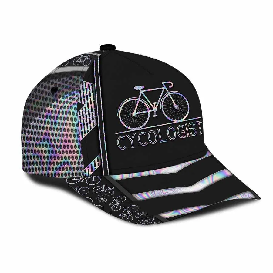 Personalized Cycologist Classic Cap, Mountain Bike Pattern Cycling Baseball Cap for Cyclists