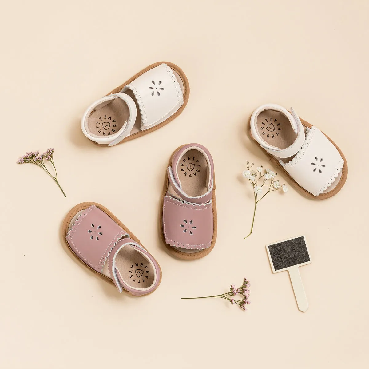Pretty Brave Baby Skye Sandal - Berry