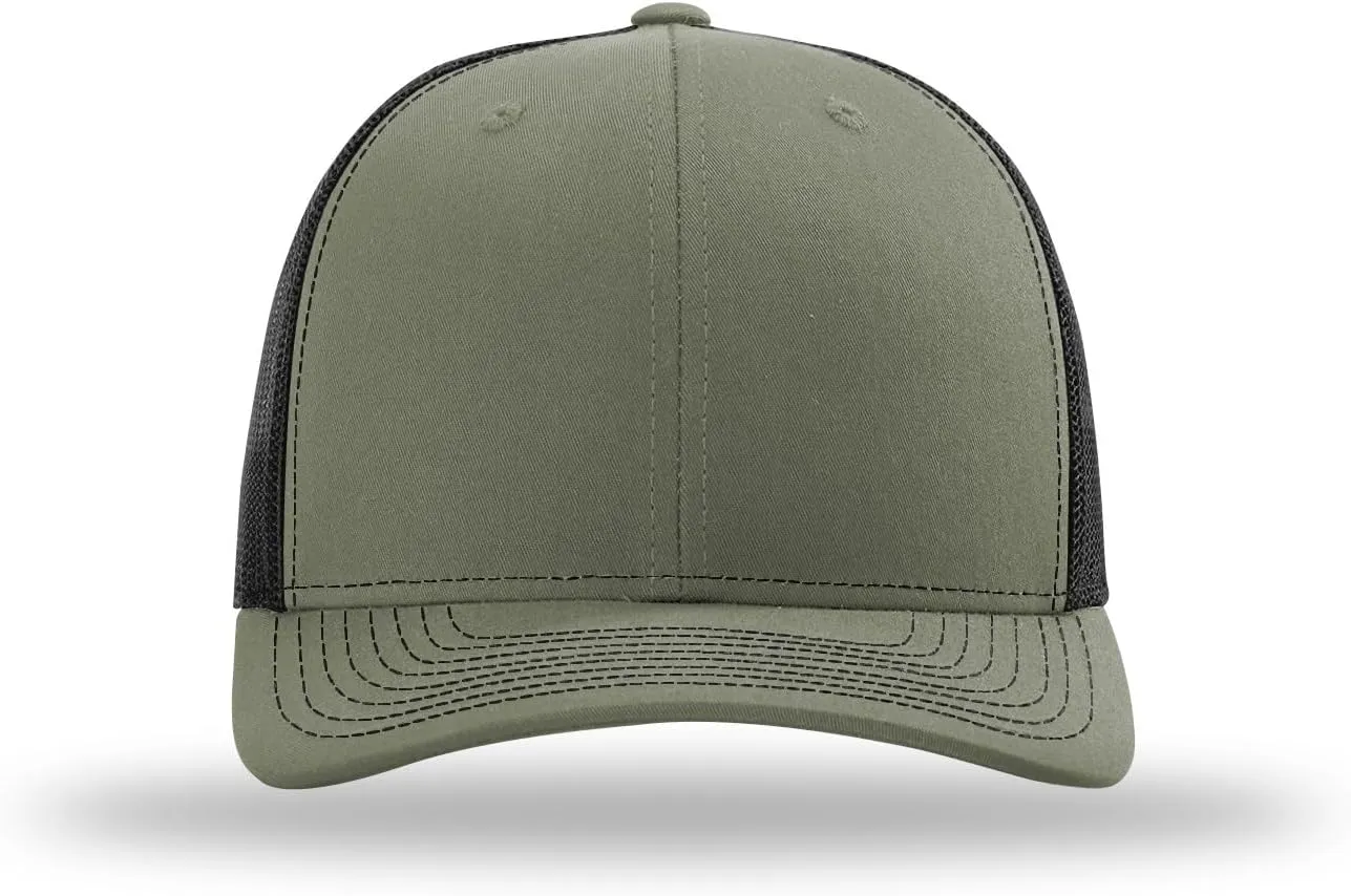 Richardson 112 Trucker Hat - Premium Blank Baseball Cap, Adjustable Snapback Hat - Structured Six Panel Richardson Blank Hats