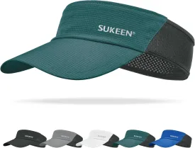 Sukeen Sun Visor Hat for Men Large Head Lightweight Cooling Stretchy Visor Hat for Running, Tennis, Golf, Daily Wear