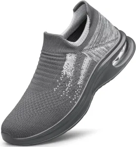 YHOON Mens Walking Shoes Slip on Lightweight Running Shoes Workout Athletic Tennis Shoes Gym Sneakers